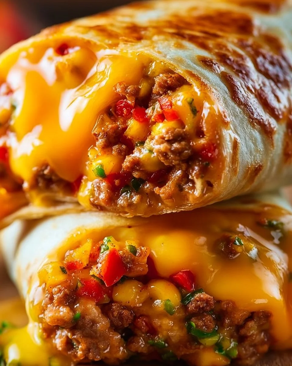 Burrito mit frischen Zutaten auf einem Teller serviert