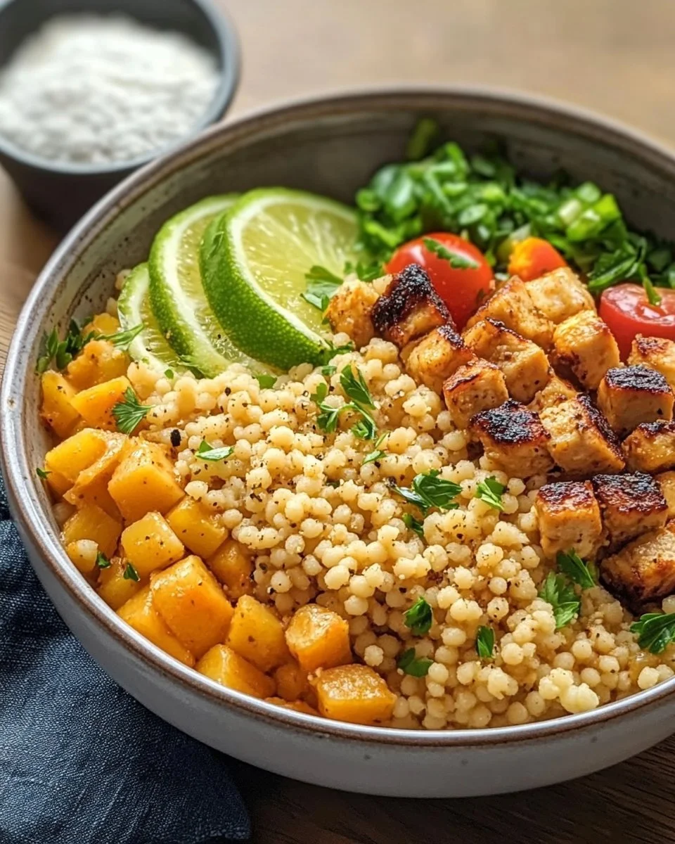 Couscous-Schüssel mit hohem Proteingehalt
