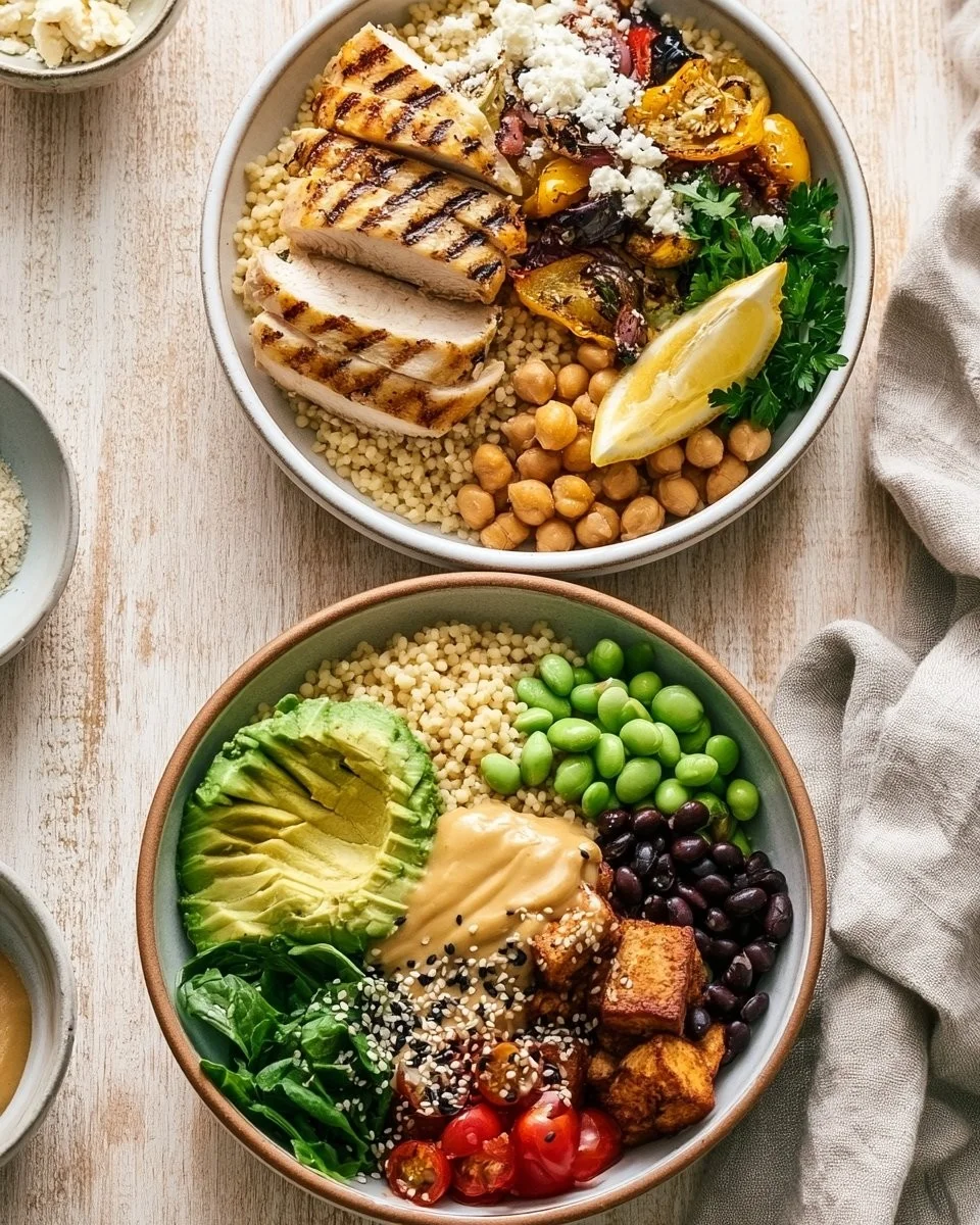Couscous-Schüssel mit hohem Proteingehalt
