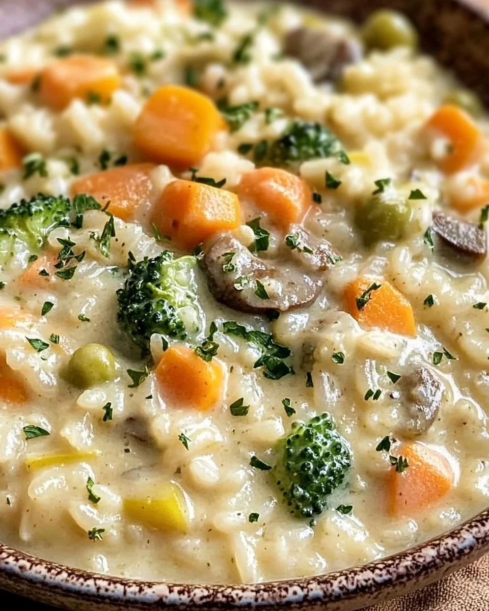 Cremige Gemüse-Reis-Sauce