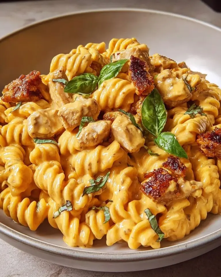 Cremige Hähnchen-Feta-Pasta, ein einfaches Rezept für 4 Personen
