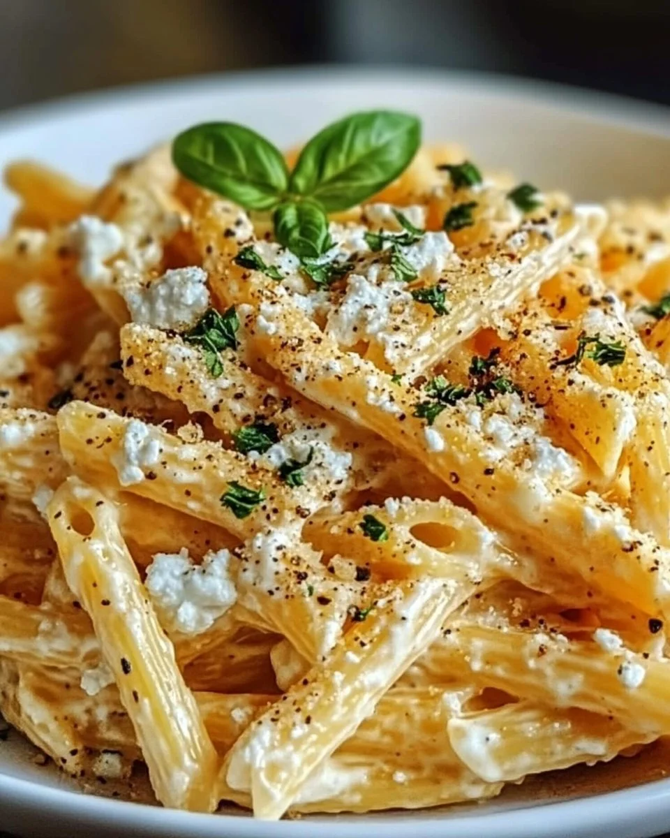 Cremige Protein-Nudeln mit Hüttenkäse