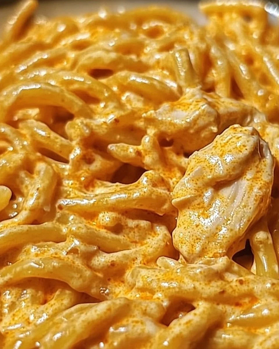 Cremige würzige Buffalo-Hühnchen-Pasta