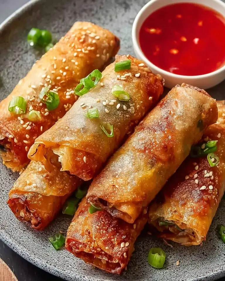 Crispy Frühlingsrollen aus dem Airfryer, perfekt knusprig und lecker zubereitet
