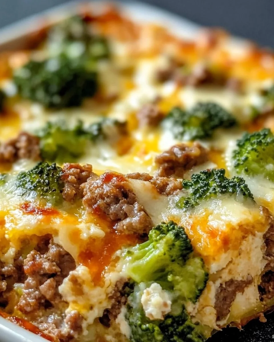 Fitness Casserole with Broccoli and Ground Meat