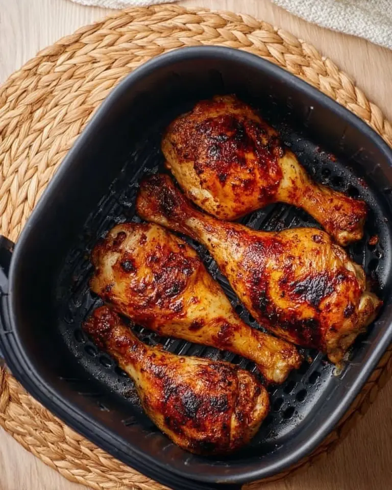 Knusprige Hähnchenschenkel aus der Heißluftfritteuse, gesundes Abendessen-Rezept