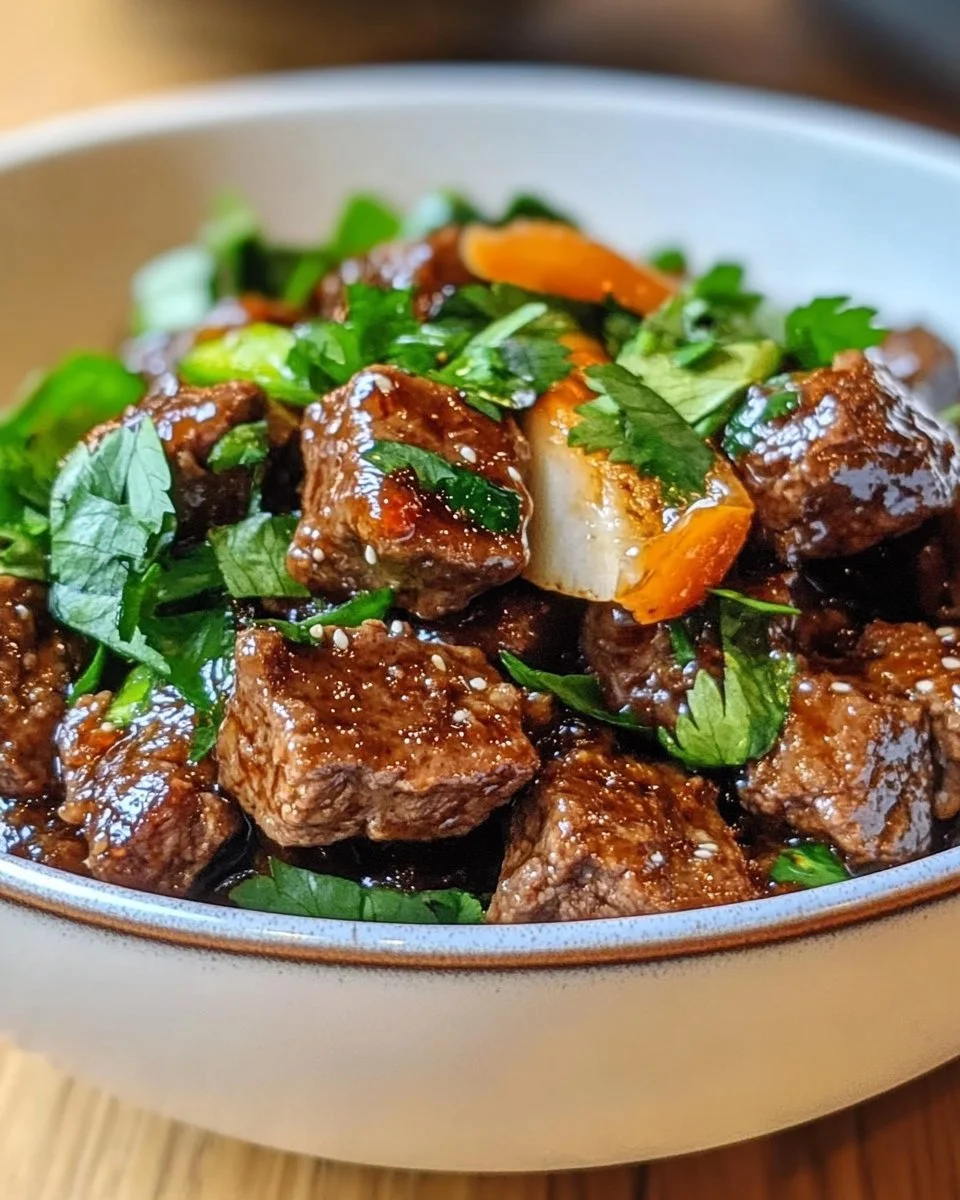 Hohe Protein Hot Honey Rindfleischschüssel