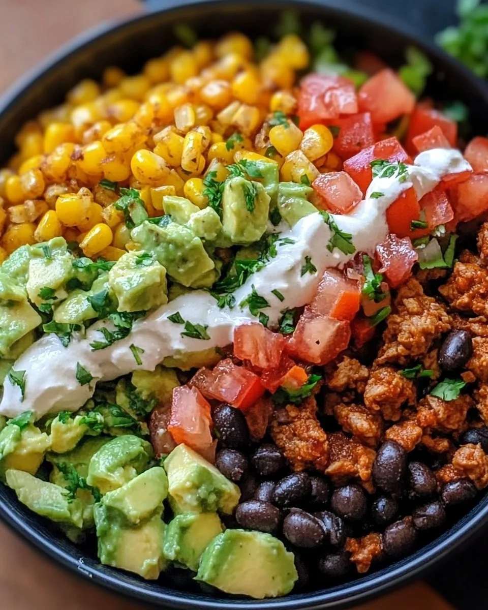 Hohe Protein-Taco-Schüssel