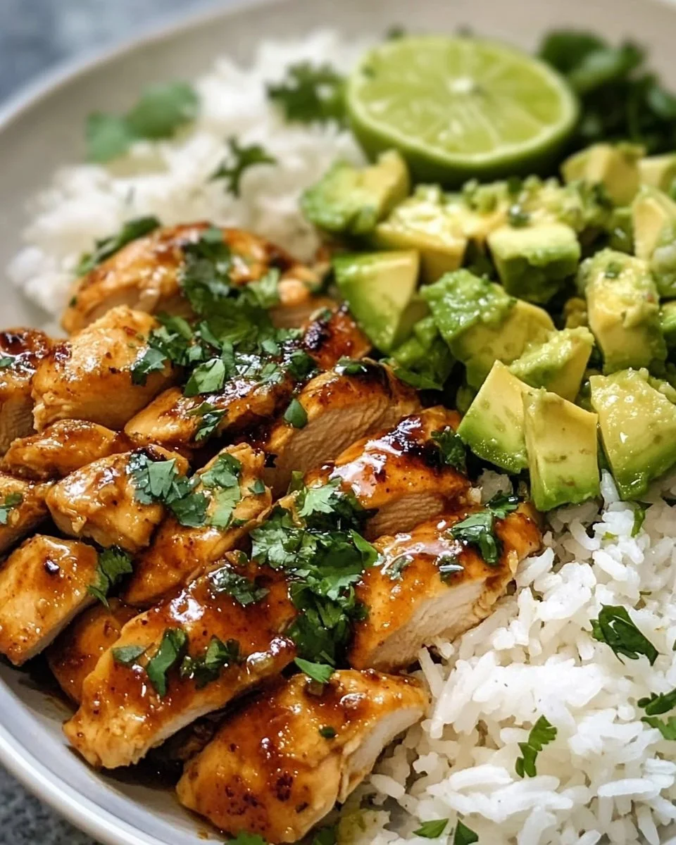 Honey Lime Chicken with Avocado Rice