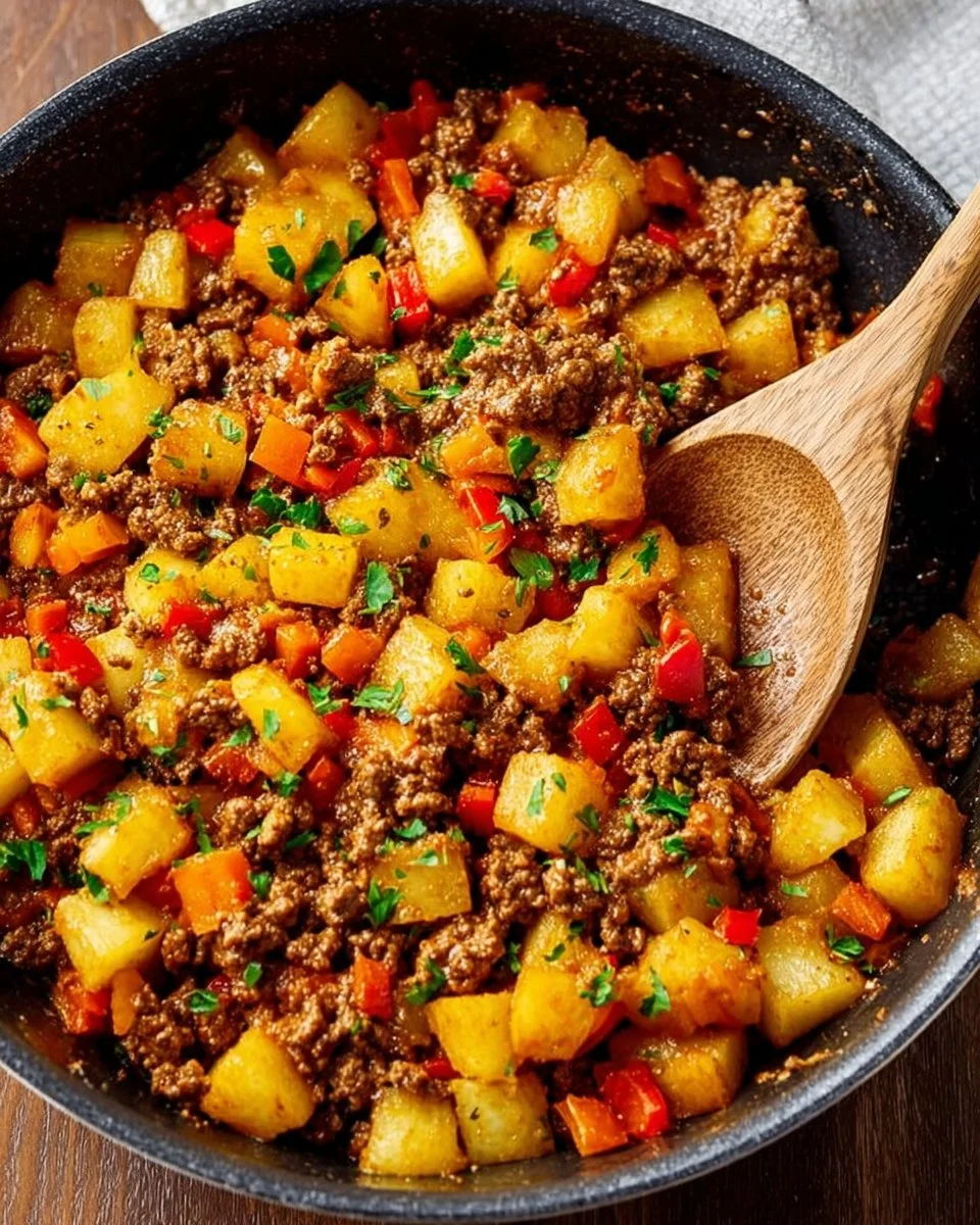 Kartoffel Hackfleisch Pfanne