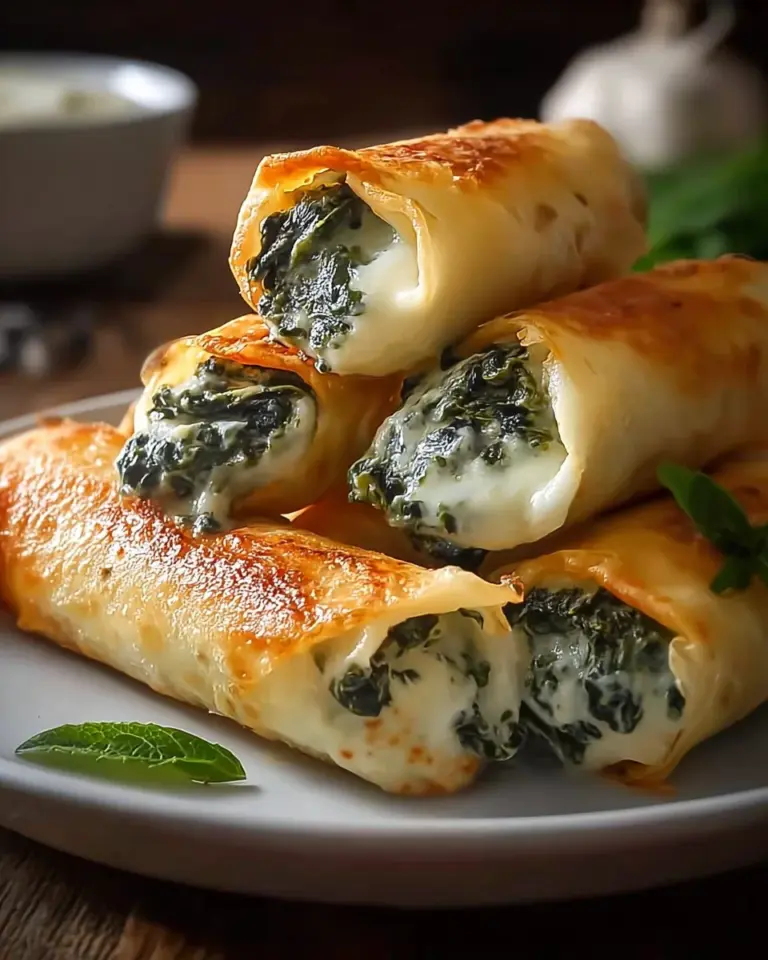 Kartoffeltaschen mit Spinat-Frischkäse auf einem Teller serviert
