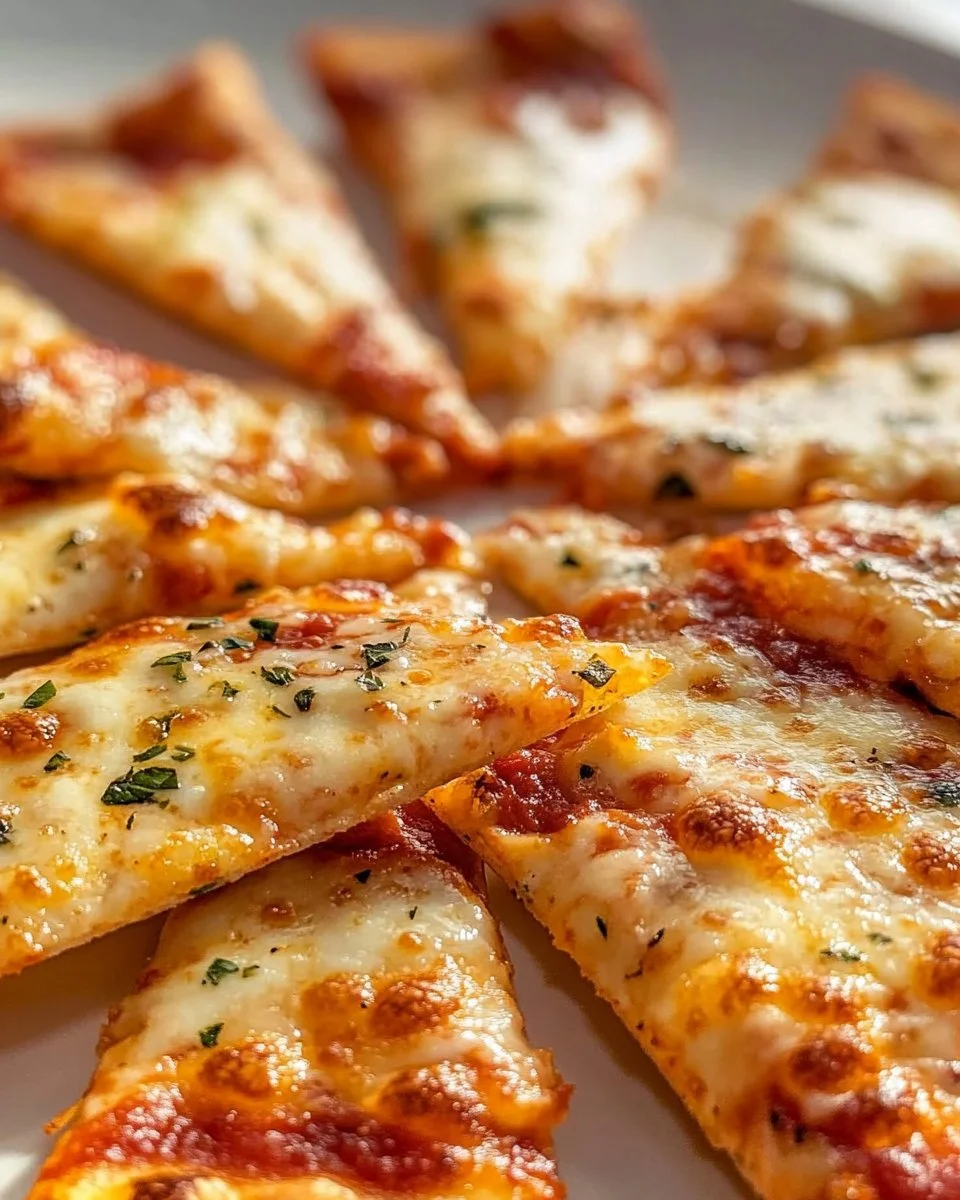 Knusprige Air Fryer Pizza Chips mit Mozzarella-Genuss!