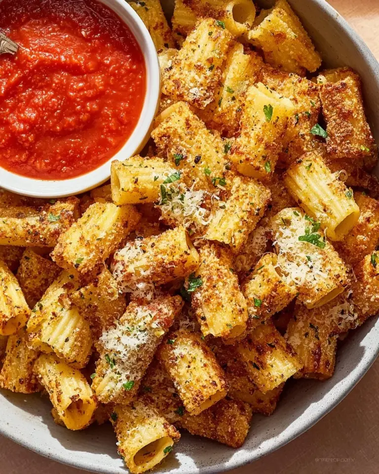 Leckere Luftfritteuse Pasta Chips frisch zubereitet und knusprig