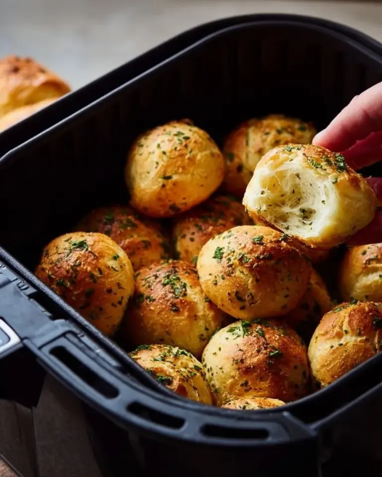 Krosse Mozzarella Rolls aus der Heißluftfritteuse auf einem Teller angerichtet