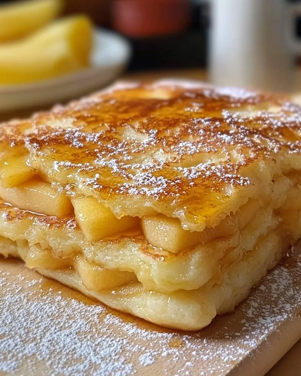 Pfannkuchen Airfryer mit Apfel