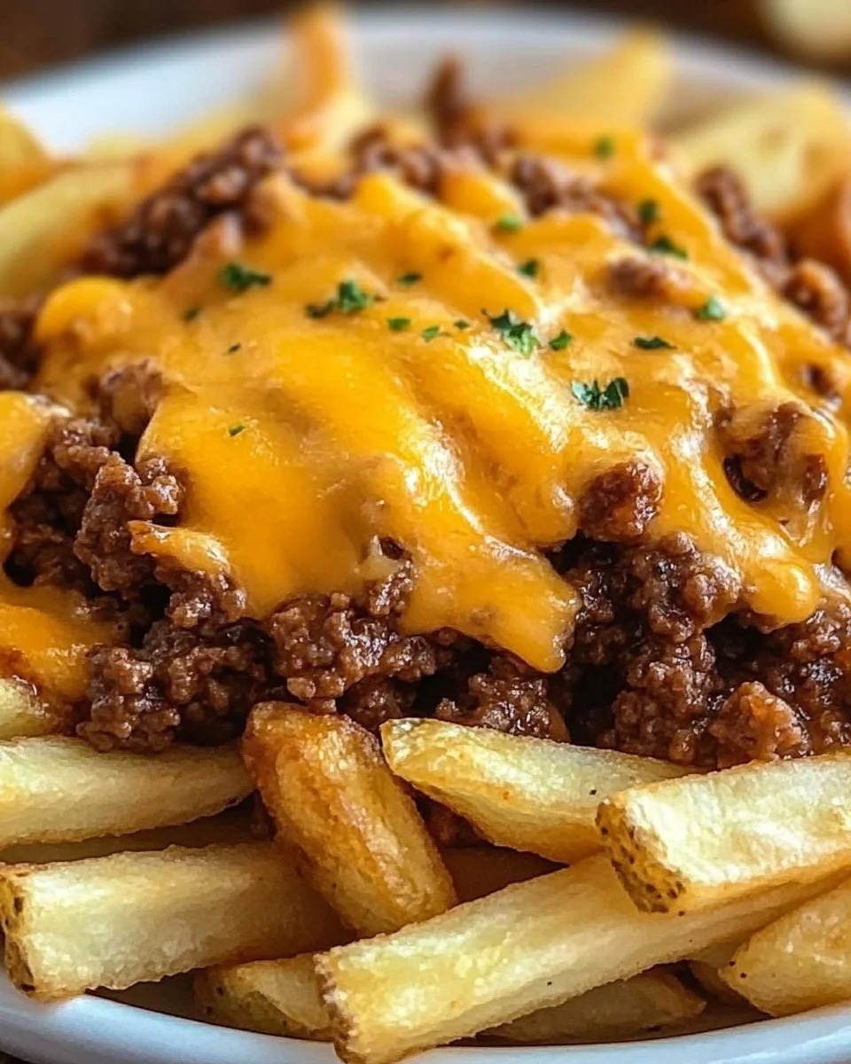 Pommes Frites mit Hackfleisch und Cheddar: Ein Unglaubliches Ultimatives Rezept für 4 Personen