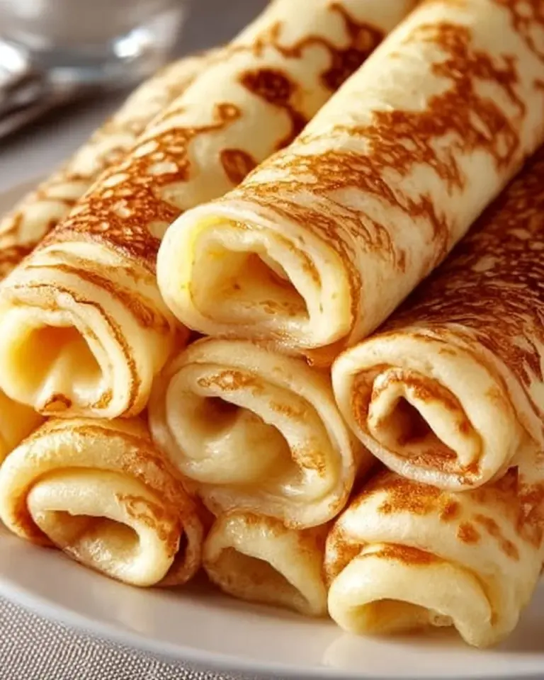 Leckere Quark-Pfannkuchen serviert mit frischen Früchten