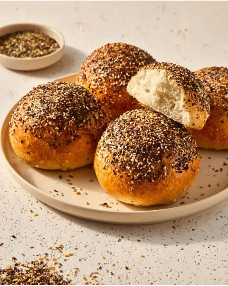 Leckere Skyr-Brötchen auf einem Holzbrett serviert
