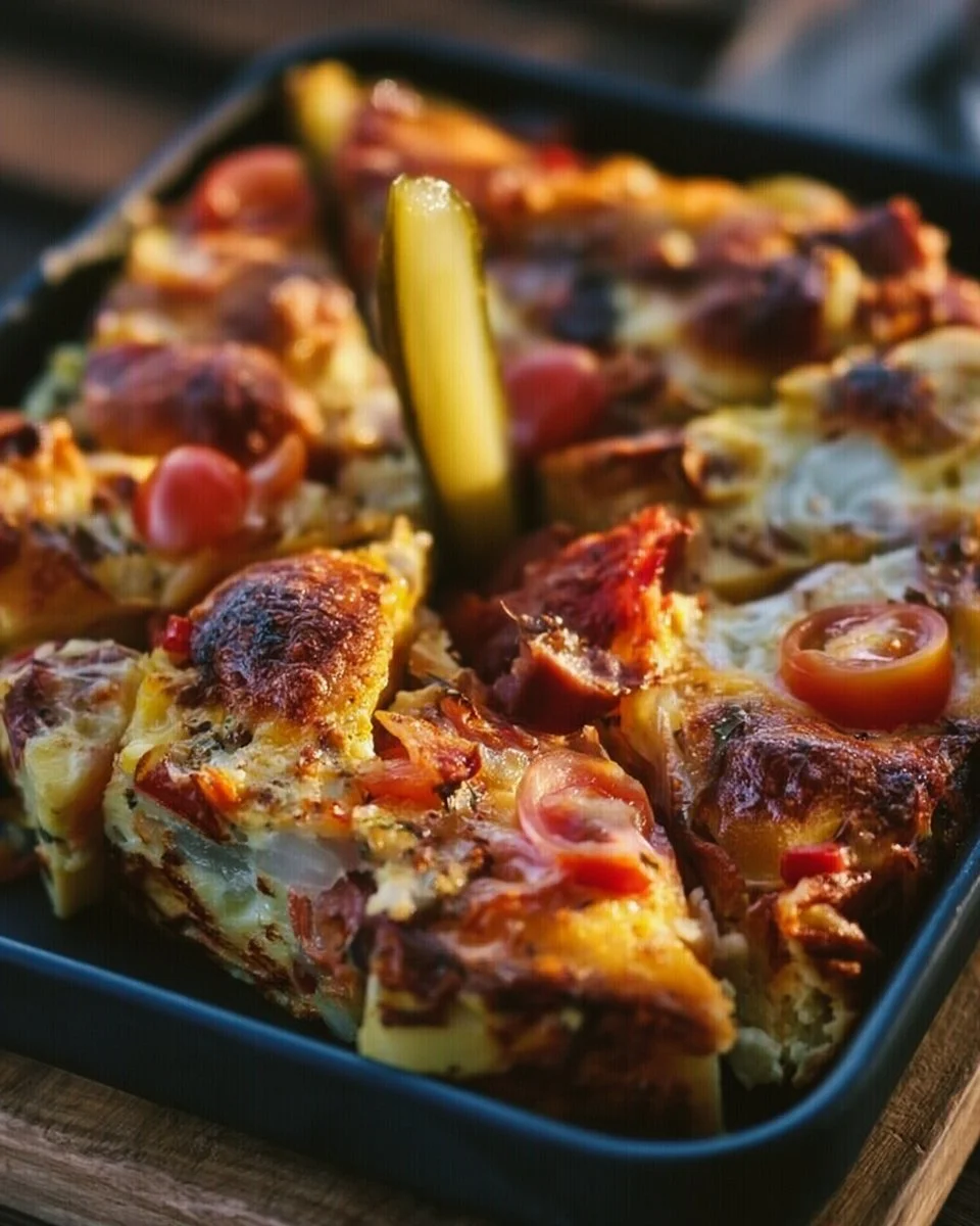 Bauernfrühstück Gemüse und Kartoffeln aus der Heißluftfritteuse
