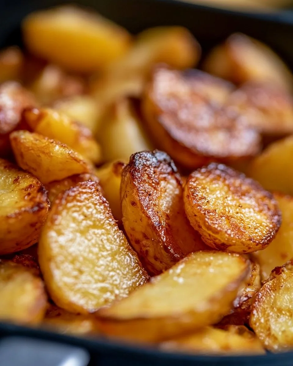Bratkartoffeln aus der Heißluftfritteuse - knusprig und lecker serviert