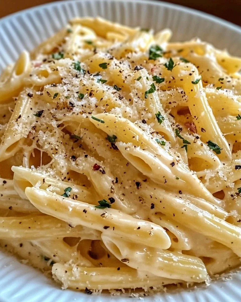Cremige Knoblauch-Pasta aus einem Topf