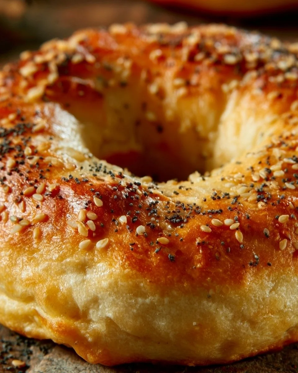 Leckere Protein Bagels in verschiedenen Geschmacksrichtungen auf einem Tisch