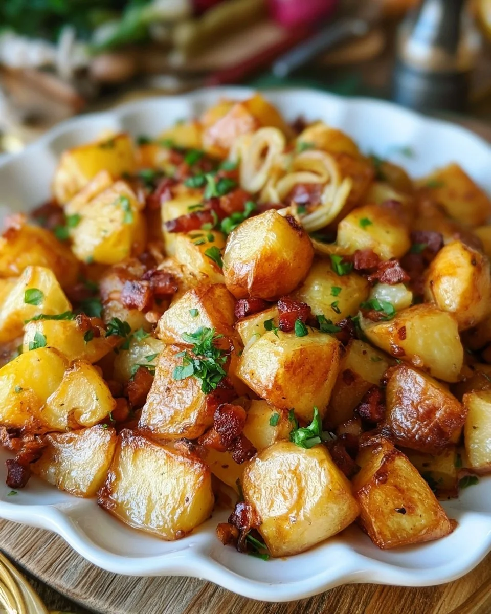 Frittierte Kartoffeln im Air Fryer, knusprig und goldbraun serviert