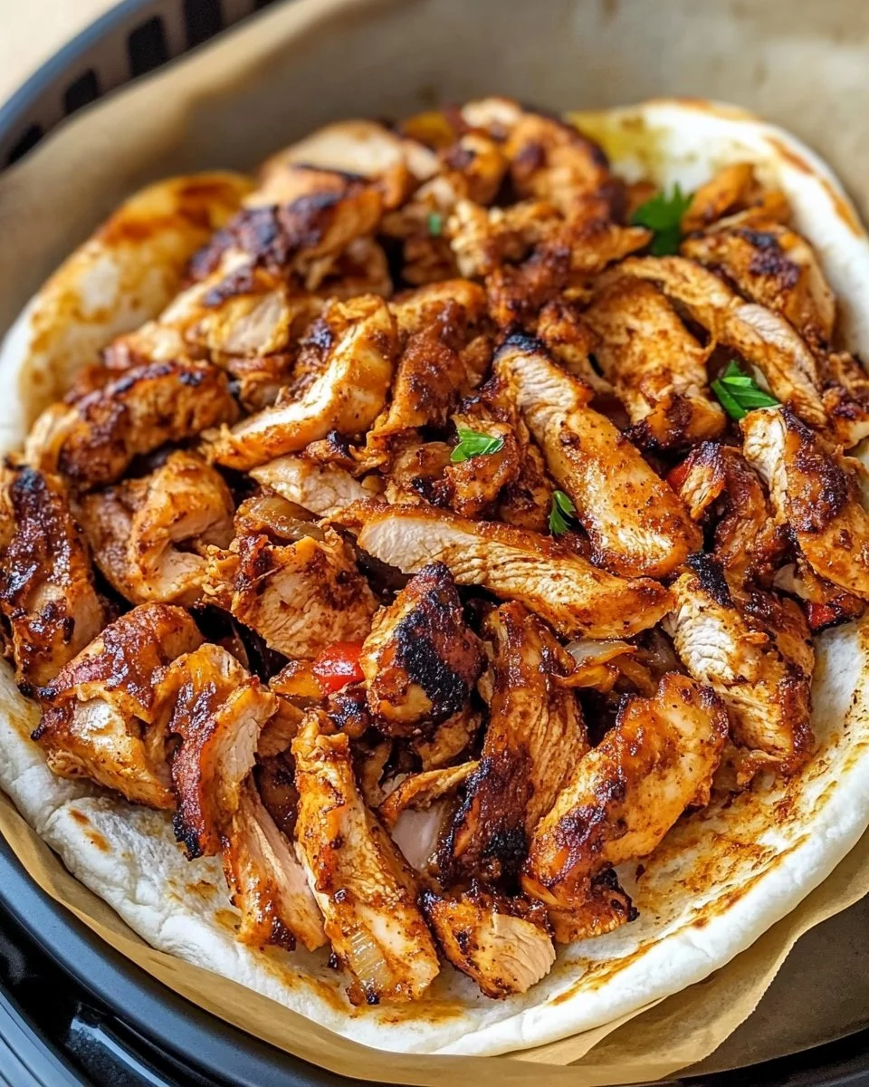 Hähnchen-Gyros aus der Heißluftfritteuse
