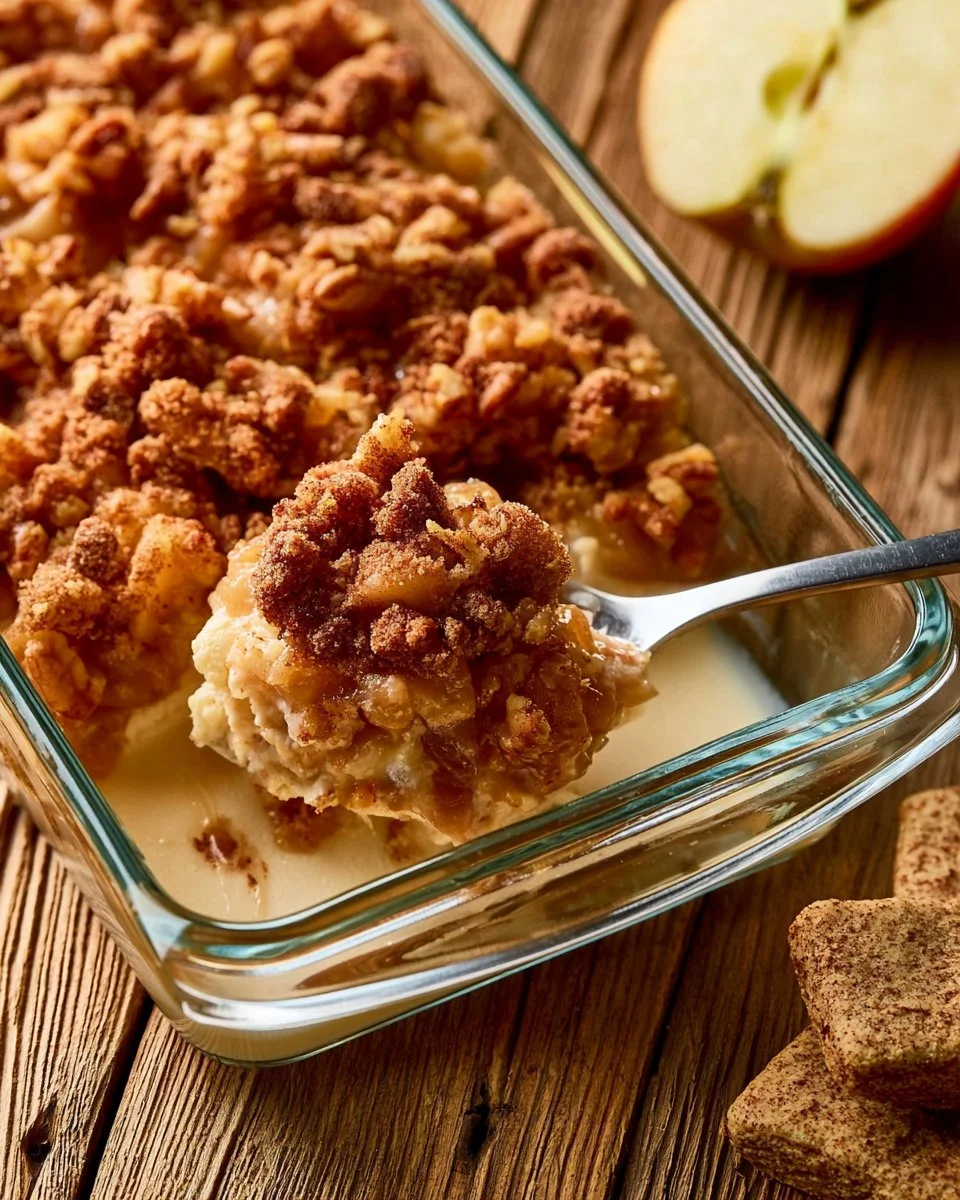High Protein Bratapfel Kuchenbowl mit Äpfeln und Nüssen