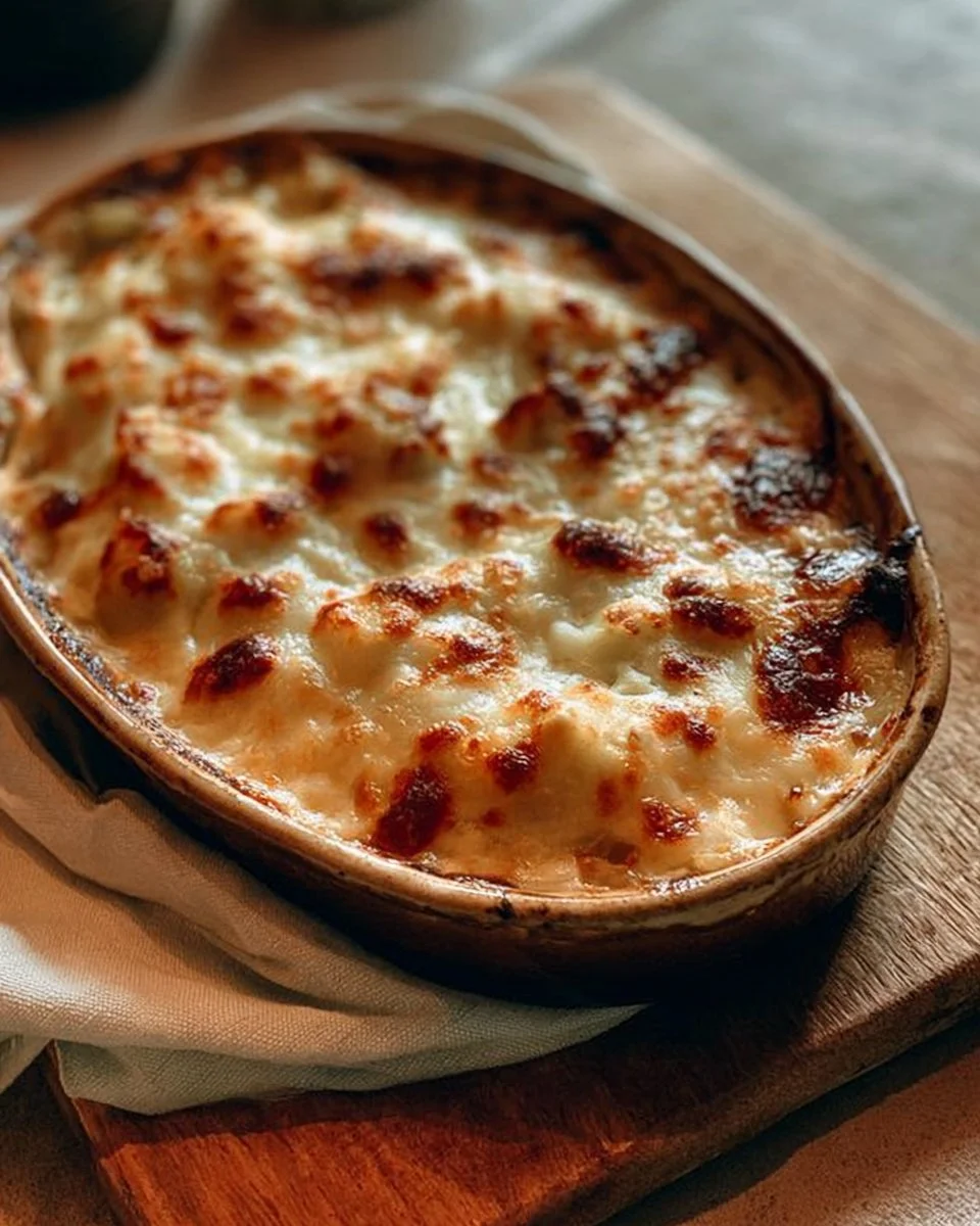 Proteinreicher Schupfnudelauflauf nach Flammkuchen-Art