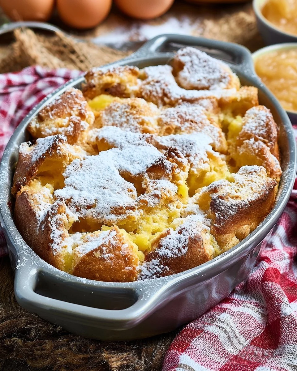 Kaiserschmarrn aus der Heißluftfritteuse, flaumiges Dessert mit Puderzucker