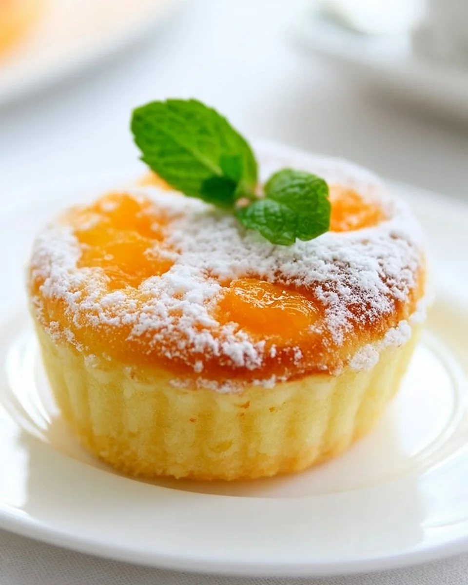 Käsekuchen Muffins aus der Heißluftfritteuse auf einem rustikalen Holzbrett