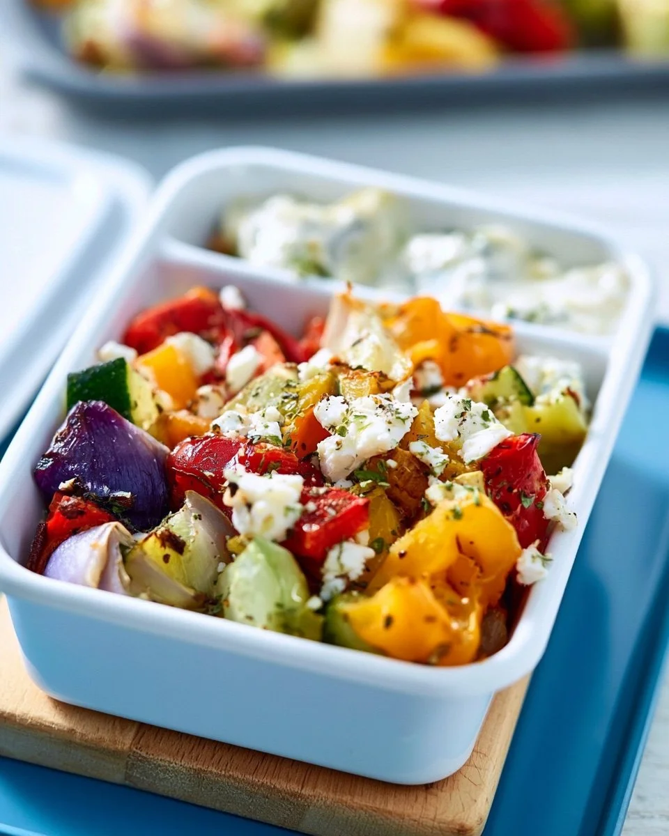 Ofengemüse mit Hühnchen frisch aus dem Ofen