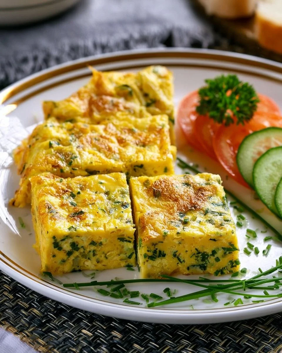 Omelette im Heißluftfryer zubereitet mit frischen Zutaten.