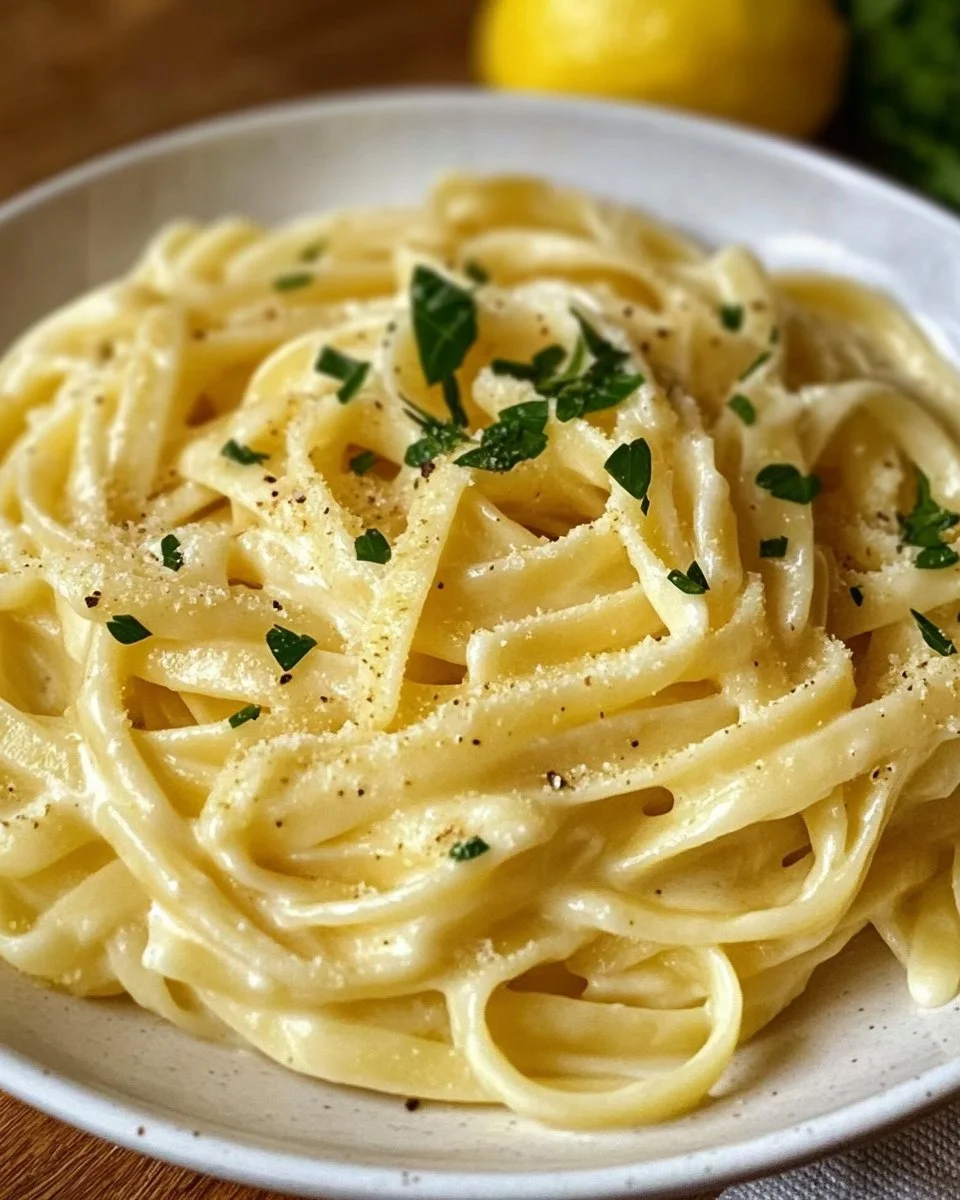 Pasta in Zitronen-Sahne-Soße – frisch, cremig & schnell