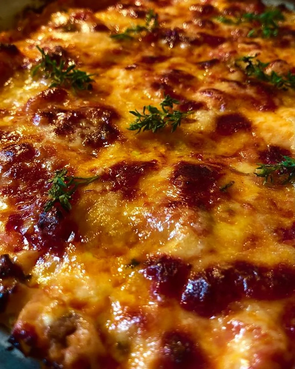 Leckerer Pilzauflauf mit frischen Zutaten aus dem Ofen