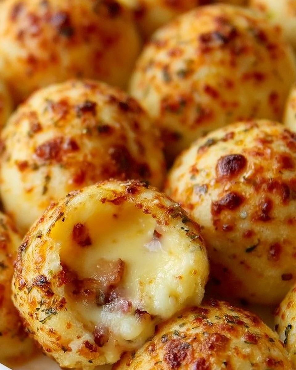 Leckere Pizza Bällchen auf einem Teller serviert