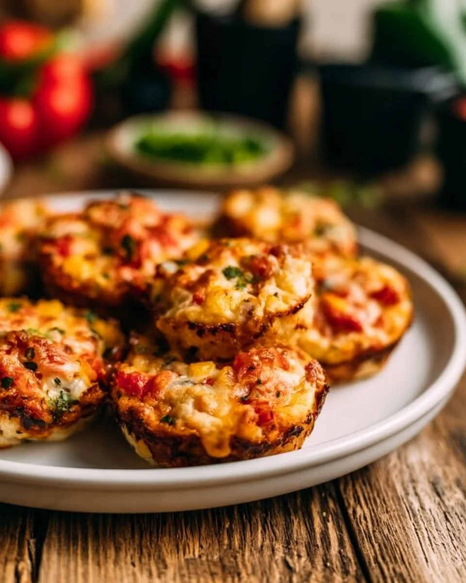 Pizzabrötchen aus dem Airfryer, knusprig und schnell zubereitet.