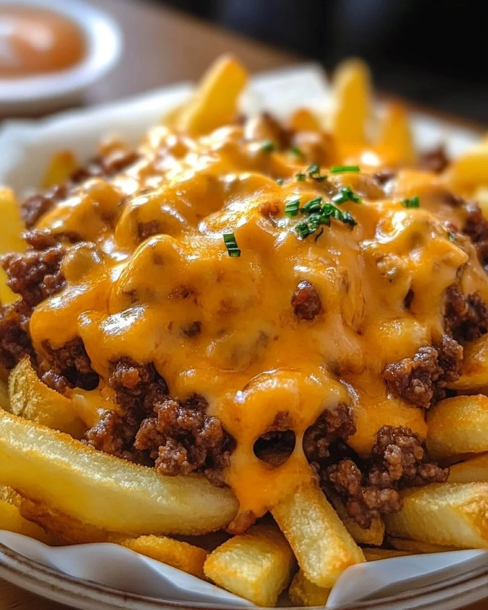 Pommes Frites mit Hackfleisch und Cheddar: Ein Unglaubliches Ultimatives Rezept für 4 Personen