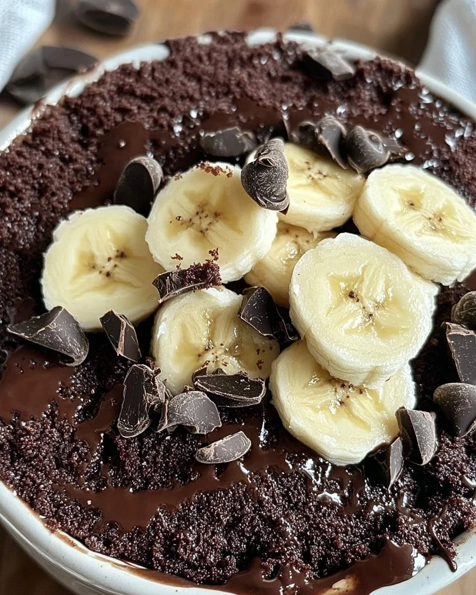 Protein-Schokoladen-Bananen-Tassenkuchen