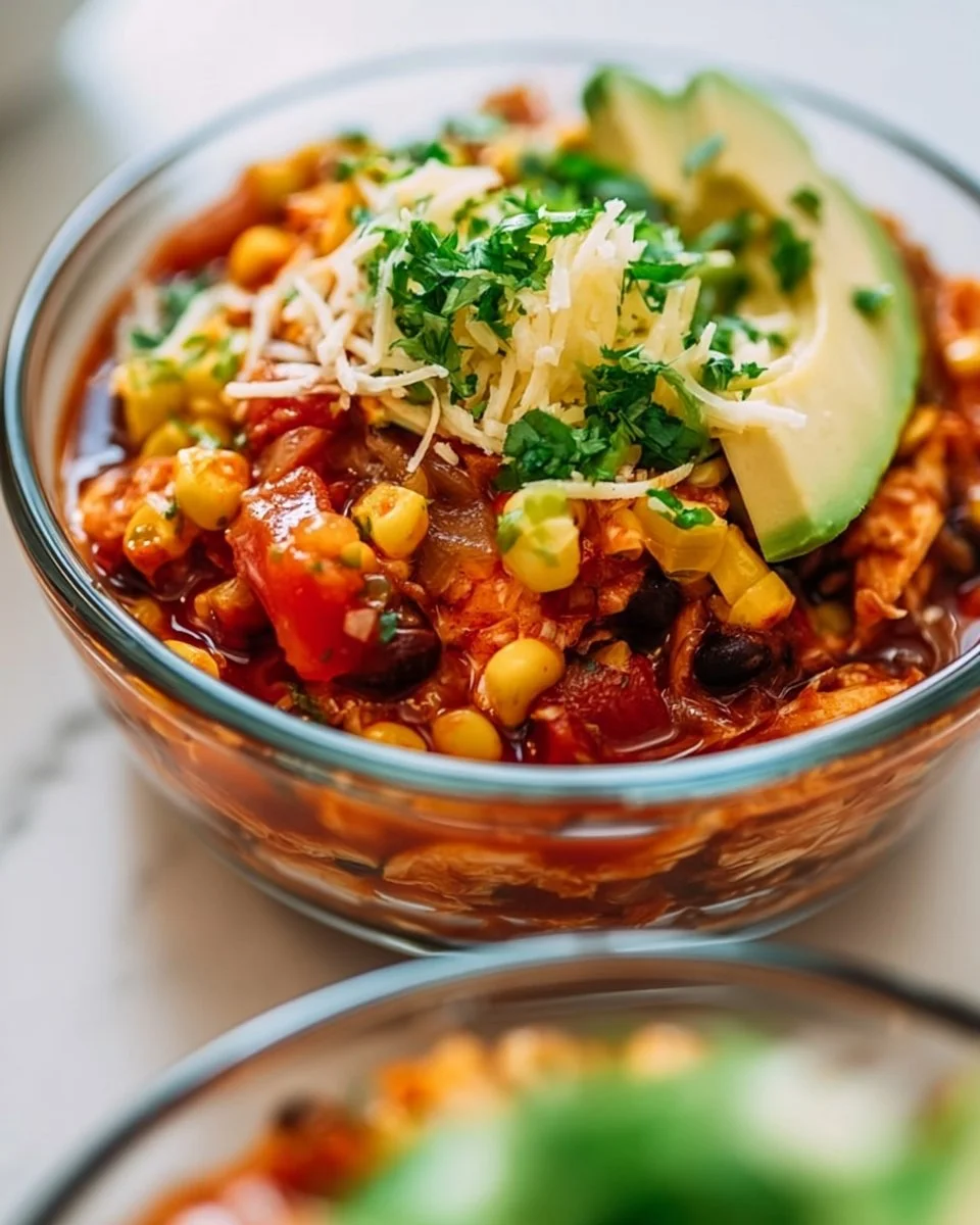 Proteinreiche Hähnchen Enchilada Schalen mit frischen Zutaten