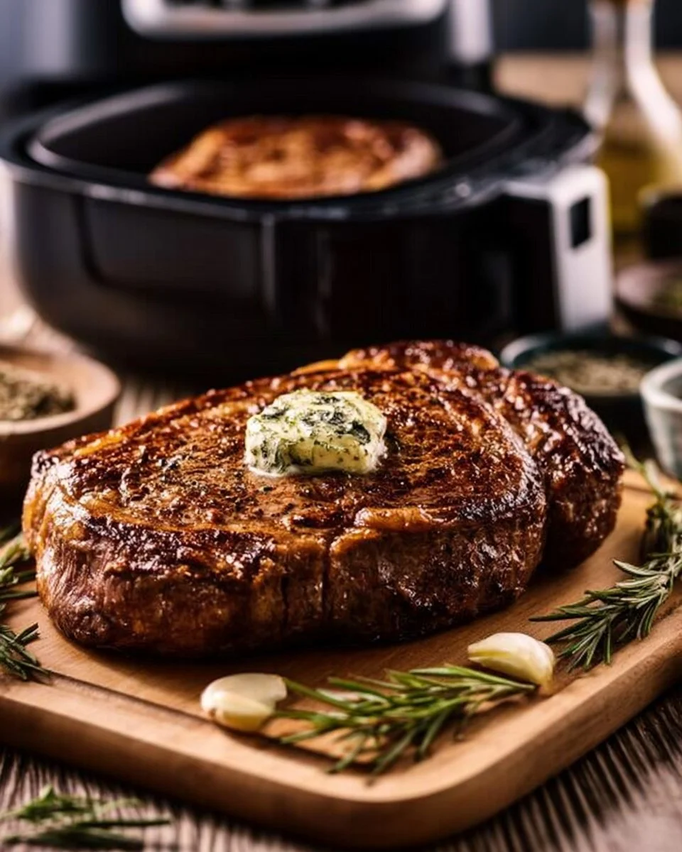 Saftiges Rindersteak im Airfryer zubereitet