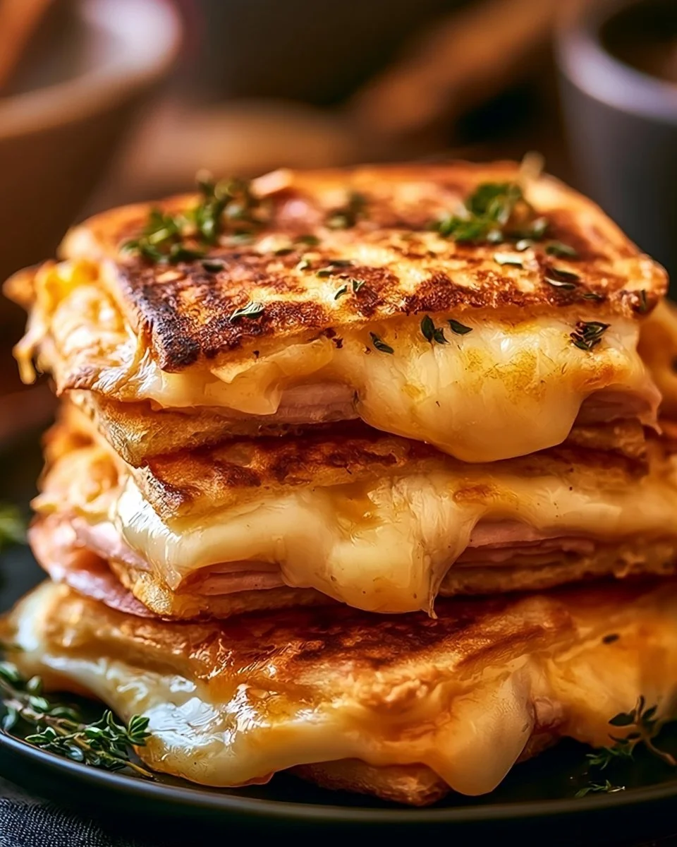 Schinken-Käse-Taschen im Airfryer zubereitet: köstliches Rezept