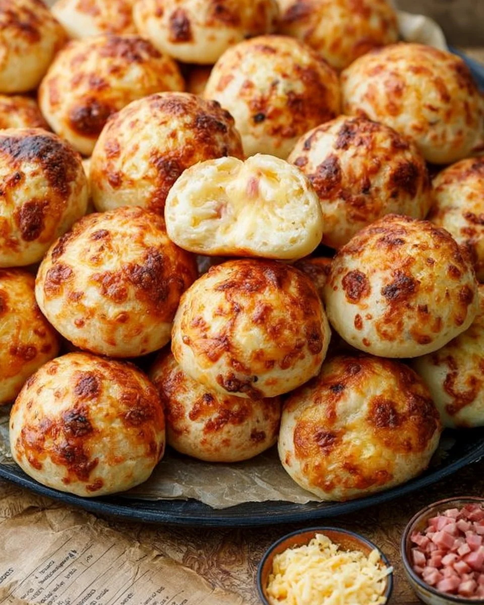 Schnelle Pizza-Bällchen auf einem Teller serviert, ideal für Partys.
