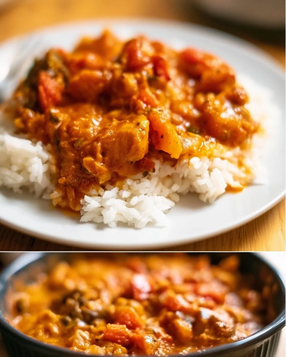 Süßkartoffelgulasch mit frischen Zutaten in einer Schüssel