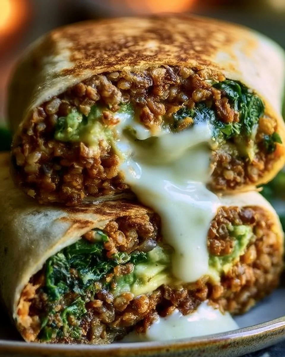 Vegetarische Burritos mit Linsen und Walnüssen