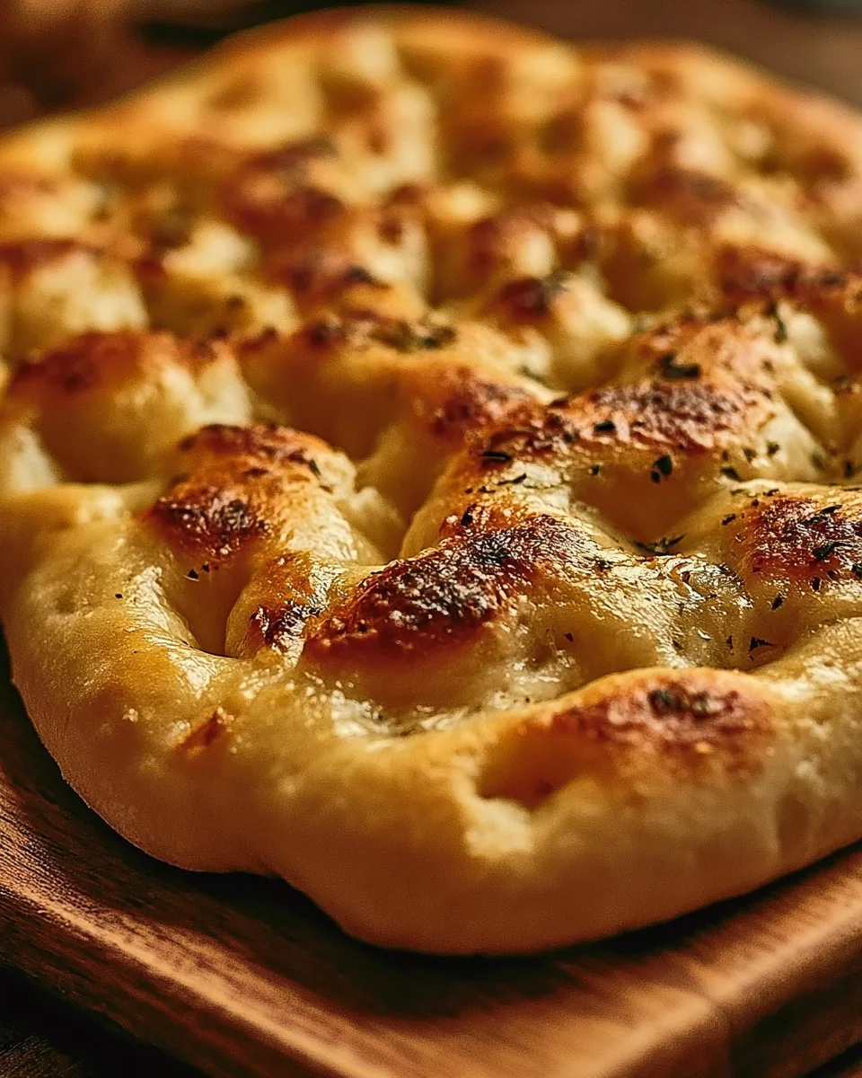 Luftgebackenes Knoblauchfladenbrot frisch aus der Heißluftfritteuse