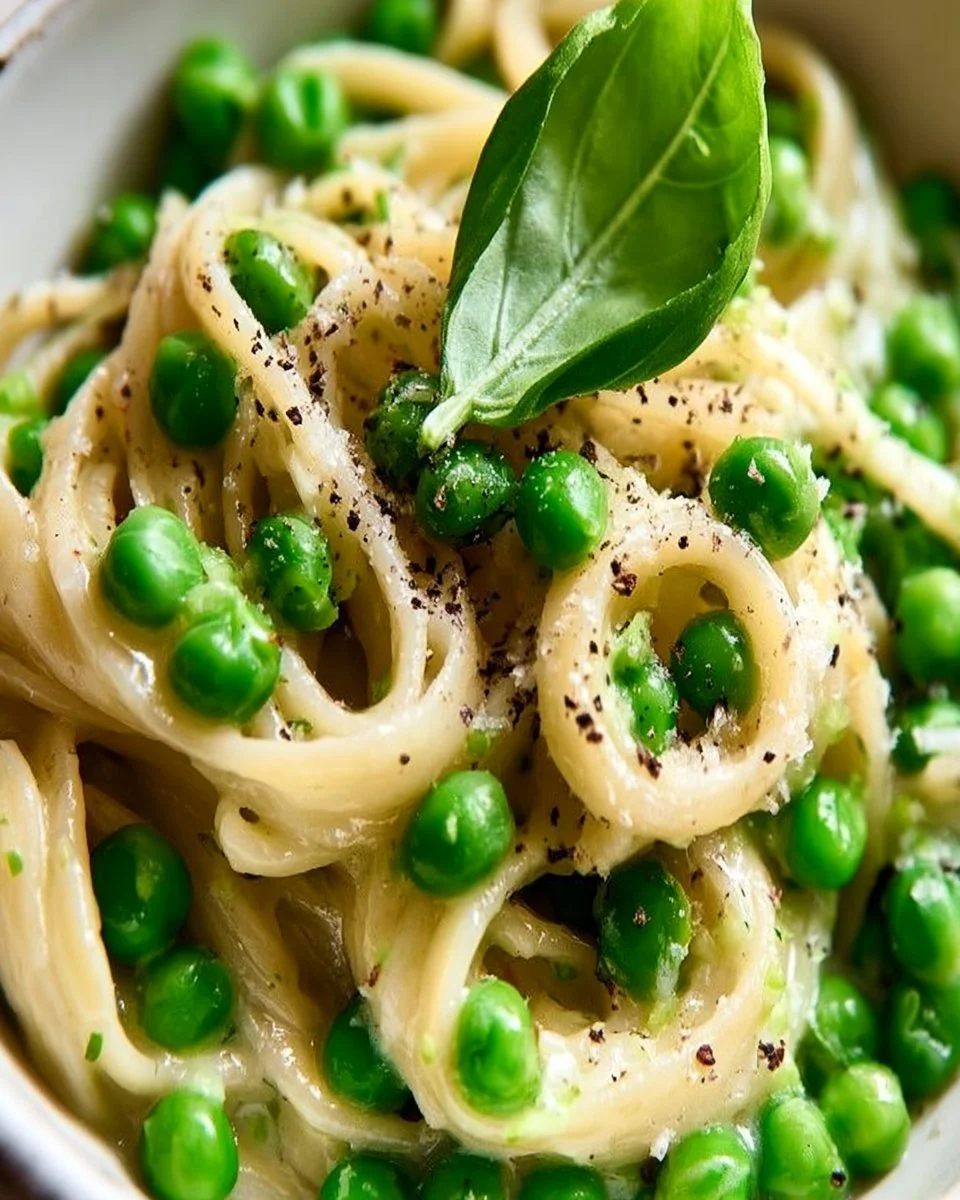 Cremige Erbsenpasta für eine schnelle und gesunde Mahlzeit