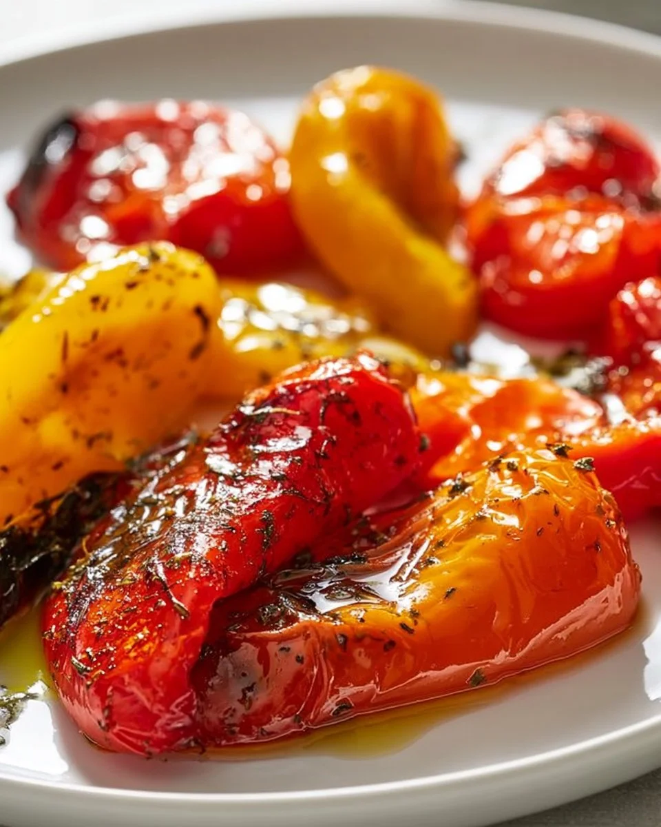 Gegrillte Paprika zubereitet in der Heißluftfritteuse für eine gesunde Mahlzeit