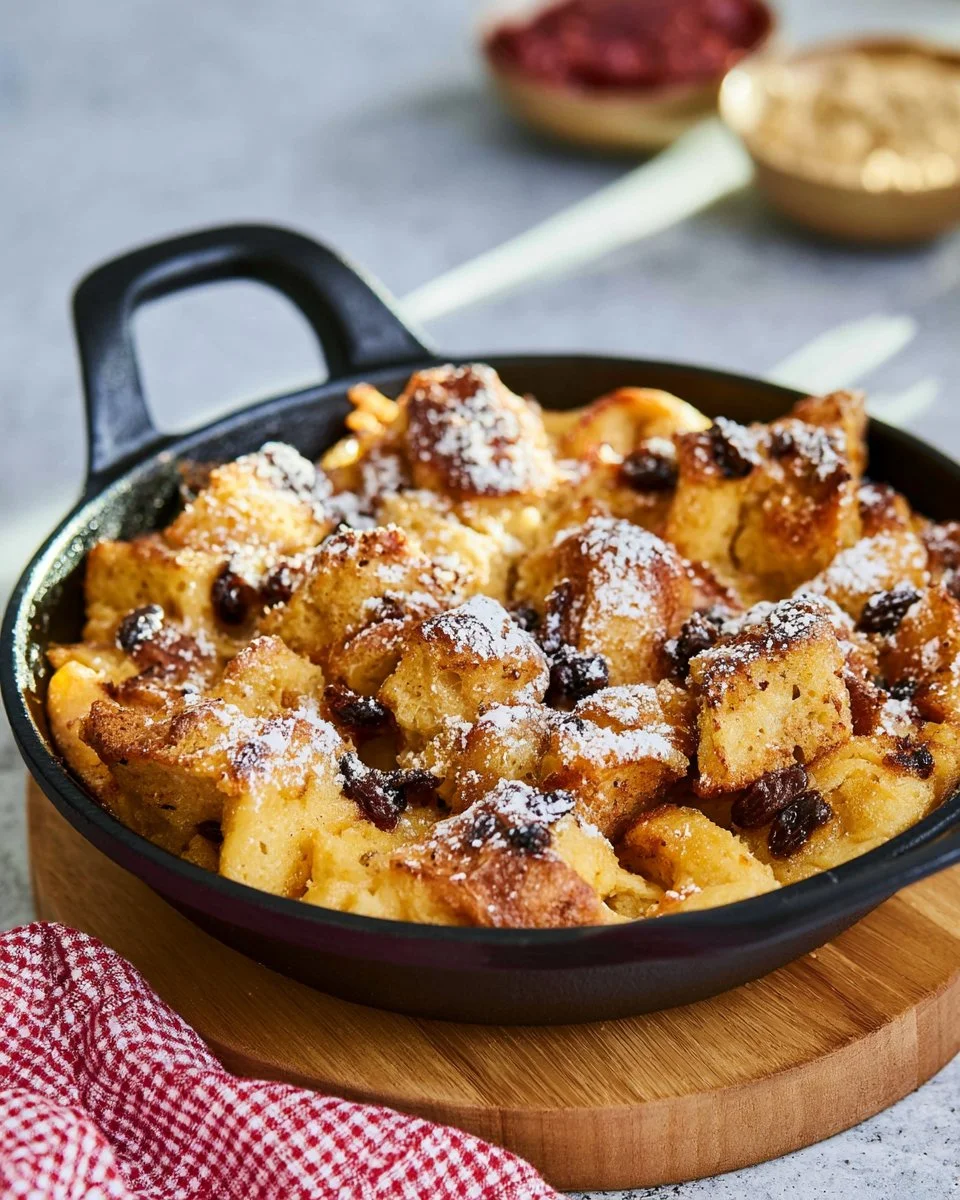 Leckerer Kaiserschmarrn auf einem Teller, serviert mit Puderzucker und Apfelmus.